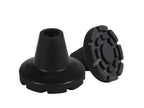 KMINA - Crutch Tips 7/8 inch Heavy Duty (x2 Units), All Terrain Crutch Tips Non Slip, Crutch Tip Replacement, Rubber Crutch Tips 7/8, Wide Crutches Tips, Black - Made in Europe