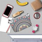 Deanfun Cosmetic Bag for Women, Mandala Flowers Waterproof Makeup Bags Roomy Toiletry Pouch Travel Accessories Gifts (50965)