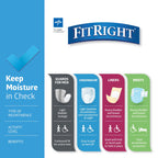 Medline FitRight OptiFit Extra+ Adult Diapers with leak stop guards, Disposable Incontinence Briefs with Tabs, Moderate Absorbency, X-Large, 56"-64", 20 count