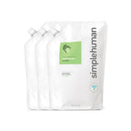 simplehuman Cucumber Moisturizing Liquid Hand Soap Refill Pouch, 34 Fl. Oz. (Pack of 3)