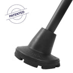 KMINA - Crutch Tips 7/8 inch Heavy Duty (x2 Units), All Terrain Crutch Tips Non Slip, Crutch Tip Replacement, Rubber Crutch Tips 7/8, Wide Crutches Tips, Black - Made in Europe