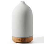 Diffuserlove Ceramic Diffuser Essential Oil Diffusers Aromatherapy Essential Oil Diffuser for Room Air Diffuser for Home Bedroom Stone Diffuser Yellow Wood Pattern Base