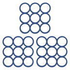 myHomeBody Silicone Trivet Heat Resistant Mat | Potholders for Kitchens | Trivets for Hot Dishes, Hot Pads for Kitchen | Kitchen Accessories Cooking Accessories | Navy Loops, Set of 3