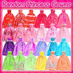 71 Pack Doll Clothes and Accessories - 5Princess Dress 9 Fashion Dress Cloth 3 Top and Pants 3 Bikini Swimsuits 20 Shoes 28 Other Doll Accessories Size Suit for 11.5 Inch Dolls