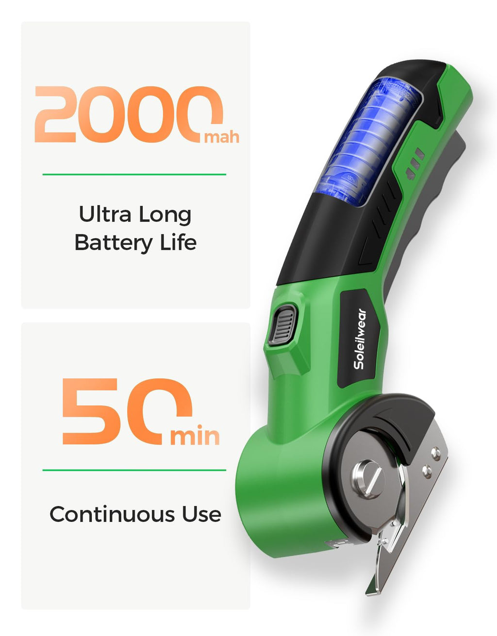Cardboard Cutter, Rechargeable Cordless Electric Scissors, 4V Upgrade Motor Electric Box Cutter with 2 Blades, Safety Lock & LED Light, Powerful Cutting for Cardboard Box, Plastic, Leather