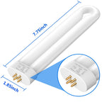 GOOTOP T6, T8, T9 Bug Zapper Replacement Bulb, 15W, 4-Pin Base, U-Tube Bulb