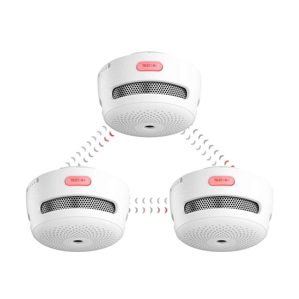 X-Sense Wireless Interconnected Smoke Detector Fire Alarm with Over 820 feet Transmission Range, XS01-WR Link+