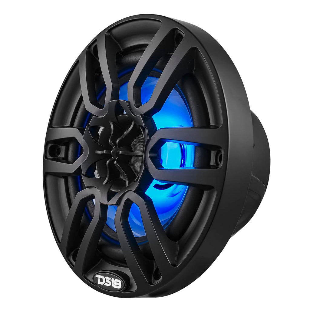 DS18 HYDRO NXL-6 - High End Coaxial Speaker Pair - 2-Way Marine Speaker w/Integrated RGB Lights - 300 Watt - 100% UV Stable - Water Resistant Speakers - 6.5 Inches, Black
