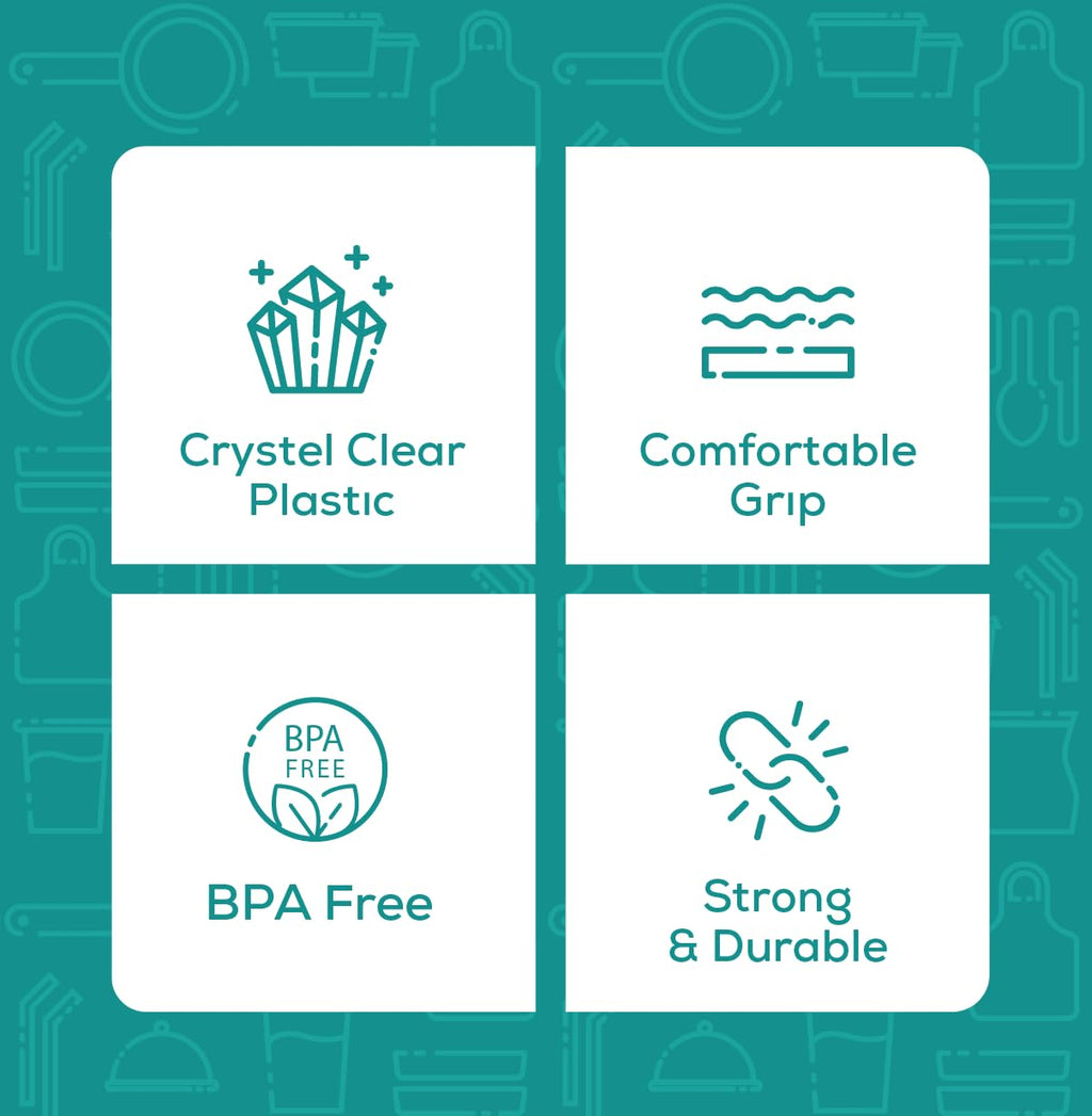 Comfy Package [24 oz. - 100 Count Crystal Clear Plastic Cups With Strawless Sip-Lids, Disposable Iced Coffee Cups with Lids - Ideal for Cold Beverages, and To-Go Drinks