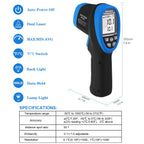 AOPUTTRIVER AP-2732 Pyrometer High Temp Thermometer Gun, Laser Thermometer Gun -58℉~2732℉(-50℃ ~ 1500℃), 30:1 IR Thermometer Gun, Non-Contact Thermometer for Pizza ovens, Kiln, Forge