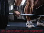 Hustle Athletics Wrist Wraps - Best Weightlifting Support (Professional Competition Grade Wrap) - Brace Your Wrists to Push Heavy, Avoid Injury & Improve Your Workout - for Men & Women