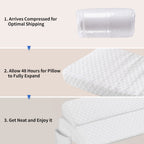 EUHAMS Twin Size Bed Wedge Pillow - Bed Gap Filler Mattress Wedge Headboard Pillow Close The Gap 0-7" Between Your Headboard and Mattress or Wall for Sleeping Backrest Pillow (39"x10"x6" White)