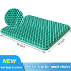 Gel Seat Cushion, Double Thick Egg Gel Cushion for Pressure Pain Relief, Breathable Wheelchair Cushion Chair Pads for Car Seat Office Chair (Green)