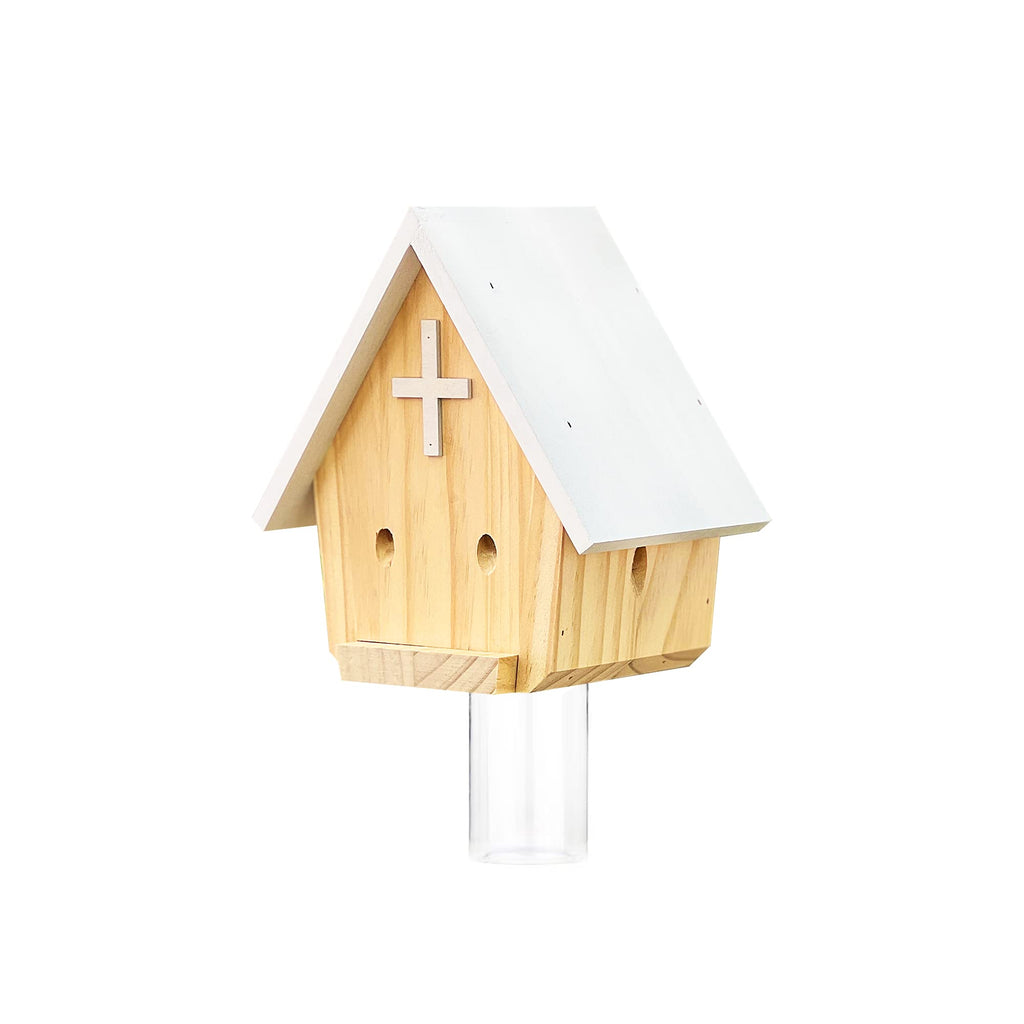GAW Nature Wood Church Style Carpenter Bee Traps for Outdoors, 1 Pack Best Wooden Bee Trap for Outside