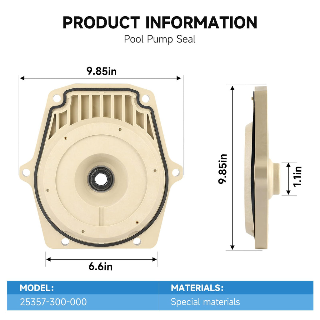 Kolasina 25357-300-000 074564 Seal Plate Fits for Pentair Whisperflo Intelliflo Swimming Pool Pump with Seal Plate Gasket & Shaft Seal PS-1000 & Drain Plugs 071131-192115