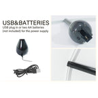 HUT-Fly Fans for Tables,Portable Fan for Outdoor Indoor,Restaurant Patio Fly Fan,Battery USB Fan,Black（4 pack）