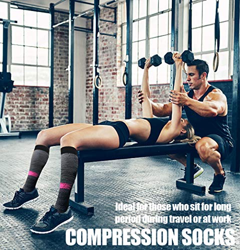 FuelMeFoot 3 Pack Copper Compression Socks - Compression Socks Women & Men Circulation - Best for Medical,Running,Athletic