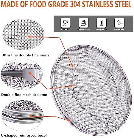 2pcs Stainless Steel Splatter Shield for Ninja FG551 Foodi, Accessories for Reusable Foodi Smart XL 6-in-1 Indoor Grill, Foodi Smart XL Accessories, Dishwasher safe