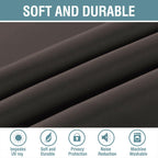 H.VERSAILTEX Living Room Curtains 96 Inches Long Christmas Deals Blackout Drapes Thermal Insulated Grommet Extra Long Curtains for Patio Sliding Glass Door, Chocolate Brown - 1 Panel, 52" W x 96" L