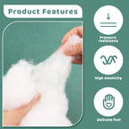 Jmuiiu 600g Polyester Fill, Premium Polyester Fiberfill, Recycled Polyester Fiber, High Resilience Stuffing Fluff Fiberfill for Pillow Filling, Christmas Dolls DIY, and Home Decors Projects