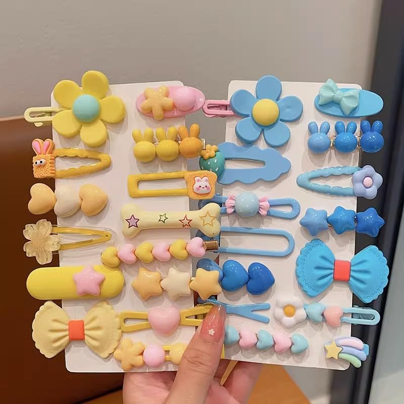 4 pack Girl Hair Clips Cute Hair Accessories for Kids Candy Color Hair Accessory for Little Girls Kids Teens,Multiple Patterns