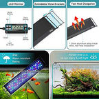 hygger Auto On Off LED Aquarium Light, Full Spectrum Fish Tank Light with LCD Monitor, 24/7 Lighting Cycle, 7 Colors, Adjustable Timer, IP68 Waterproof, 3 Modes for 48"-54" Freshwater Planted Tank