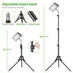 LBW Grow Light with Stand, Full Spectrum LED Plant Light for Indoor Plants, Floor Grow Lamp with 63" Adjustable Tripod, 4H/8H/12H Timer, 6 Dimmable Brightness, Ideal for Tall Plants