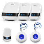 LIOTOIN Caregiver Pager Wireless Call Button Call Bell for Home/Elderly/Patients/Disabled Nurse Alert System3 Transmitters 3 Plugin Receivers (600+ft Operating Range)
