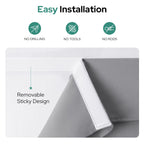 HOMEIDEAS Light Grey Blackout Door Curtains Privacy French Door Curtains, 26 X 68 Inch Room Darkening Curtains for Glass Door, Thermal Insulated Tie Up Shades Christmas for Bedroom, 1 Panel