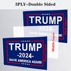 Jayus Trump 2024 Save America Again Flag 3x5 Double Sided 3Ply Donald Trump Won Flag Banner for 2024 President with 2 Brass Grommets