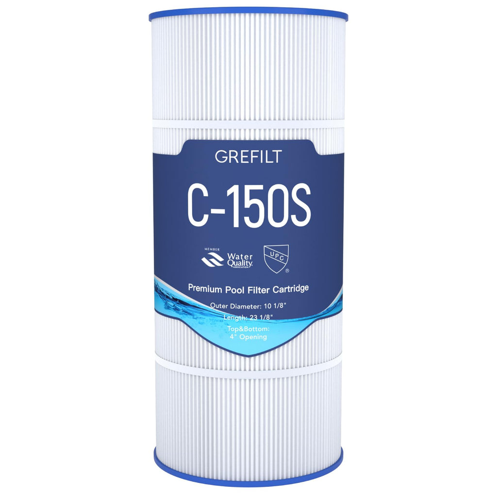 Grefilt C150S Pool Filter Cartridge, Compatible with Hayward CX150XRE, Hayward SwimClear C150S, Replaces Pleatco PA150S, Ultral-D4, 150 sq.ft