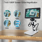 Microscope Accessories Kit Digital Microscope 50-1200X Electronic Video Microscopes Microscope Slides (Color : GD7010 7.0inch 12MP)
