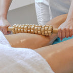 DAOZWUBGIH Curved Wood Therapy Massage Roller Tools,Lymphatic Drainage, Cellulite Massage & Wooden Muscle Roller Stick for Waist and Thigh, Stomach Rolling Massager Tool （with White Box）