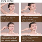 Beauty Bar 24k Golden Pulse Facial Massager, GOODYBUY T-Shape Electric Sign Face Massage Tools for Sensitive Skin Face Pull Tight Firming Lift