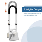 HEPO Adjustable Bathtub Grab Bars for Seniors, Bath Safety Grab Bar with Anti-Slip Cover for Elderly, Height and Width Adjustable