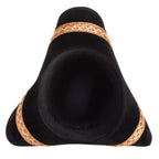 Juvale Tricorn Pirate Hat with Feather for Halloween Outfit - Black Renaissance Hat for Colonial Revolutionary War Theme Birthday Party Costume, Dress Up, Adult Size