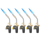 DOMINOX 5 Packs Propane Torch for MAP, MAPP and Propane Tank, High Intensity Trigger Start Torch, for Soldering, Ignition, Cooking, Lighting