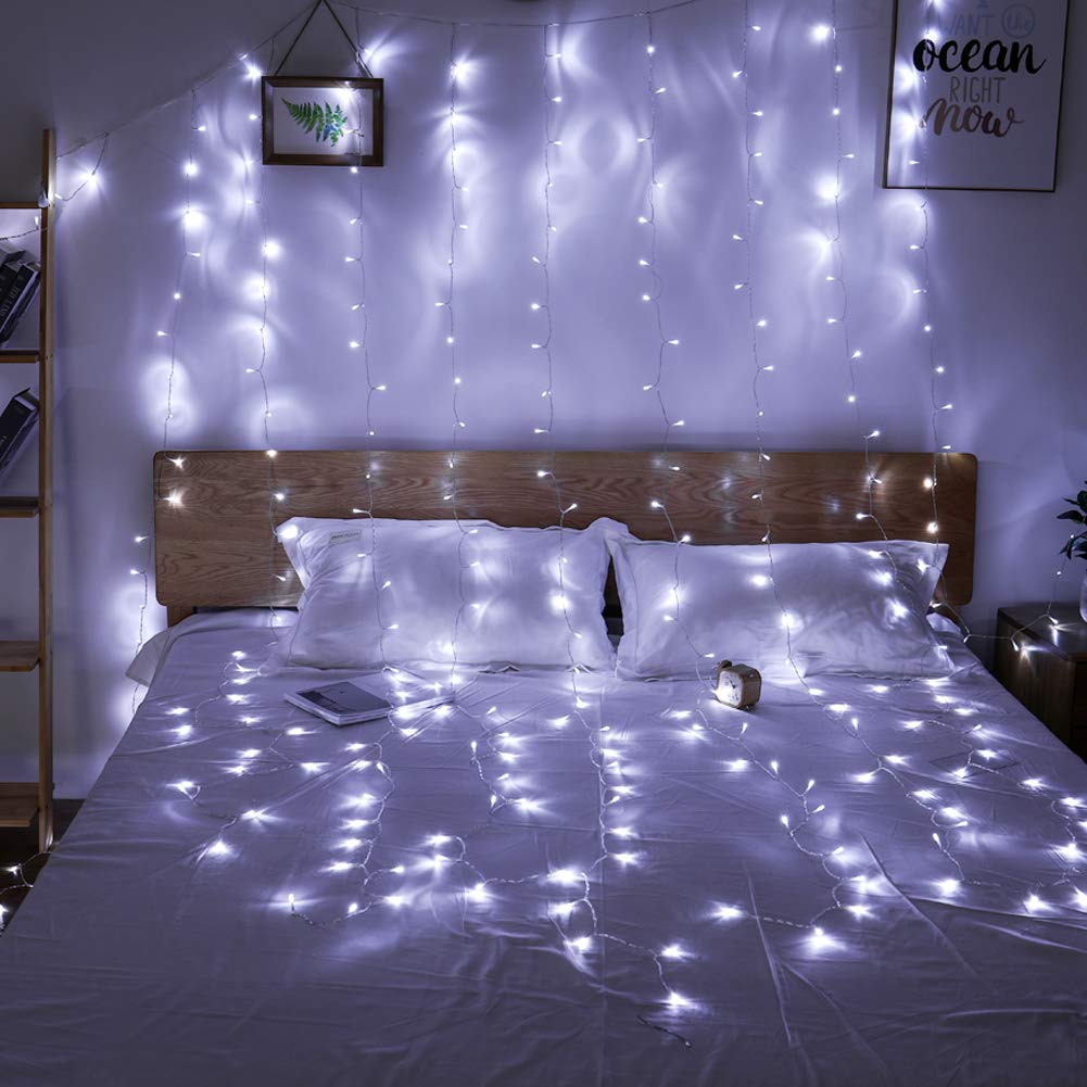 Twinkle Star, 8.26 Inches Indoor Outdoor, LED String Light for Christmas Wedding Party Home Garden Bedroom Wall Decoration (White)