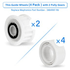 Pokin Pool Cleaner Accessories, The Climbing Ring Replacement 6101611-R4, Timing Track 9985006-R2 and 3884997-R6 Guide Wheels Pulley Gears Combo Kits for Maytronics Dolphin Nautilus cc Plus Parts