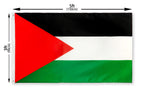 DANF Palestine Flag 3x5 Ft Thick Polyester, Fade Resistant, Brass Grommets, Canvas Header Palestinian National Flags with 3 X 5 Feet