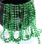 GIFTEXPRESS Green Shamrock Bead Necklaces - 72 Piece Party Favor Clover Beads for Men, Women & Kids - 33" Plastic Decoration Beaded Necklace - Bulk Pendant Accessories for St. Patricks Day, Mardi Gras & Christmas