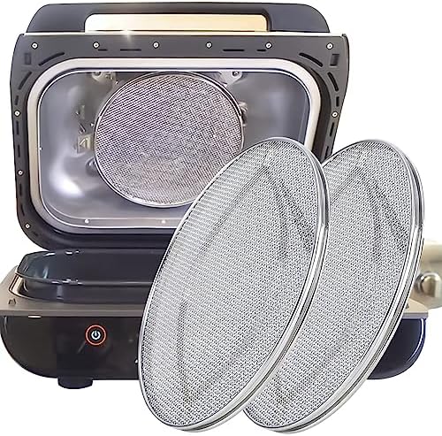 2pcs Splatter Shield for Ninja Foodi FG551, Accessories for Ninja Foodi Smart XL 6-in-1 Indoor Grill,Stainless Steel Splatter Screen, Dishwasher safe