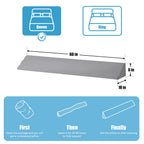 MEGCXIT Queen Bed Wedge Pillow for Headboard, Bed Gap Filler, Triangle Pillow Wedge for Headboard Gap, Bolster Pillows for Beds, Anti-Slip Mattress Wedge Gap Filler, 60"×10"×6", Grey