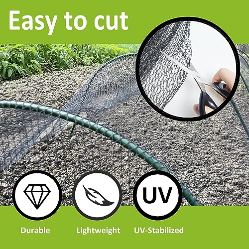 POYEE 10 x 10 FT Bird Netting for Garden Woven Mesh Garden Netting for Plants, Vegetable, Fruit Trees, Blueberry Bushes, Strawberries Against Birds, Deer, Squirrels and Other Animals