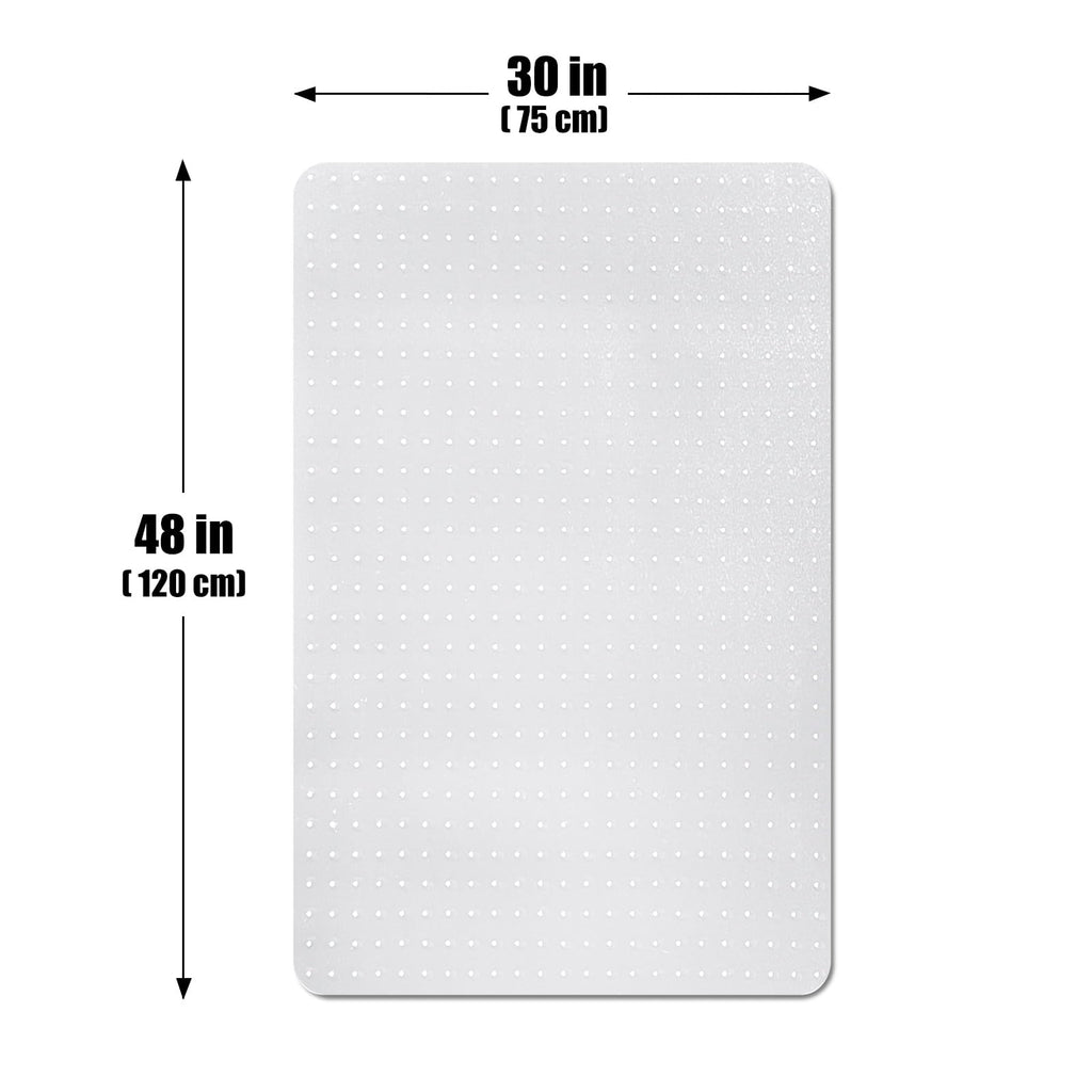 Office Chair Mat for Carpeted Floors, Desk Mats 48"X30" for Rolling Desk on Low Pile Carpets, Small Computer Gaming Plastic Floor Mats for Office Chair on Carpet, Easy Glide Without Curling