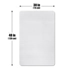 Office Chair Mat for Carpeted Floors, Desk Mats 48"X30" for Rolling Desk on Low Pile Carpets, Small Computer Gaming Plastic Floor Mats for Office Chair on Carpet, Easy Glide Without Curling