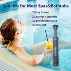 Joepoe Hot Tub Silver Ion Cartridge for Hot Springs Spa- Hot Tub Silver Ion Cartridge Keeps Spa Water Crystal Clear, Spa Mineral Sticks for Hot Tub, Each Filter Last 4 Months (4-Pack, Grey)