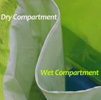 Dry Wet Separated Swimming Bag Portable Drawstring Backpack Waterproof Gym Sports Pool Beach Gear Bag