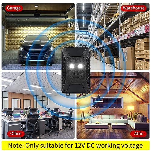 2 Pack Ultrasonic Rodent Repellent for Car Engines Under Hood Animal Repeller Battery Powered Rat Deterrent Mouse Blocker with LED Strobe Lights Car Truck RV Rodent Defense Vehicle Protection