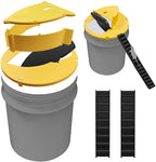 Darklit Mouse Trap Bucket (3-Pack), Auto-Reset Flip Sliding Bucket Lid Rat Trap for Indoor Home Outdoor Garage Patio Coop, Humane or Lethal Mouse Traps for 5 Gallon Bucket